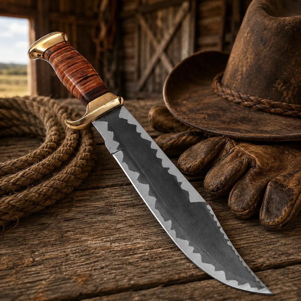 Dundee Style Bowie Knife – 440C Steel Acid Etched Blade