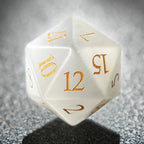 Dwarf Artisan - Opal Gems D&D Dice Set + Gold Numbers