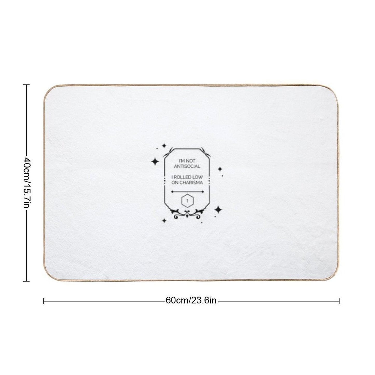 Dnd Charisma Roll D1 Fail  Slip-Resistant Bath Mat