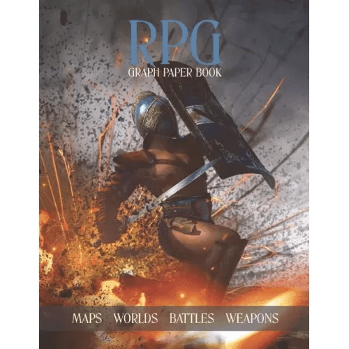 RPG Graph Paper Book: Role Playing Games Grid Paper, Create Your Ultimate Fantasy Maps and Worlds - Paperback - 