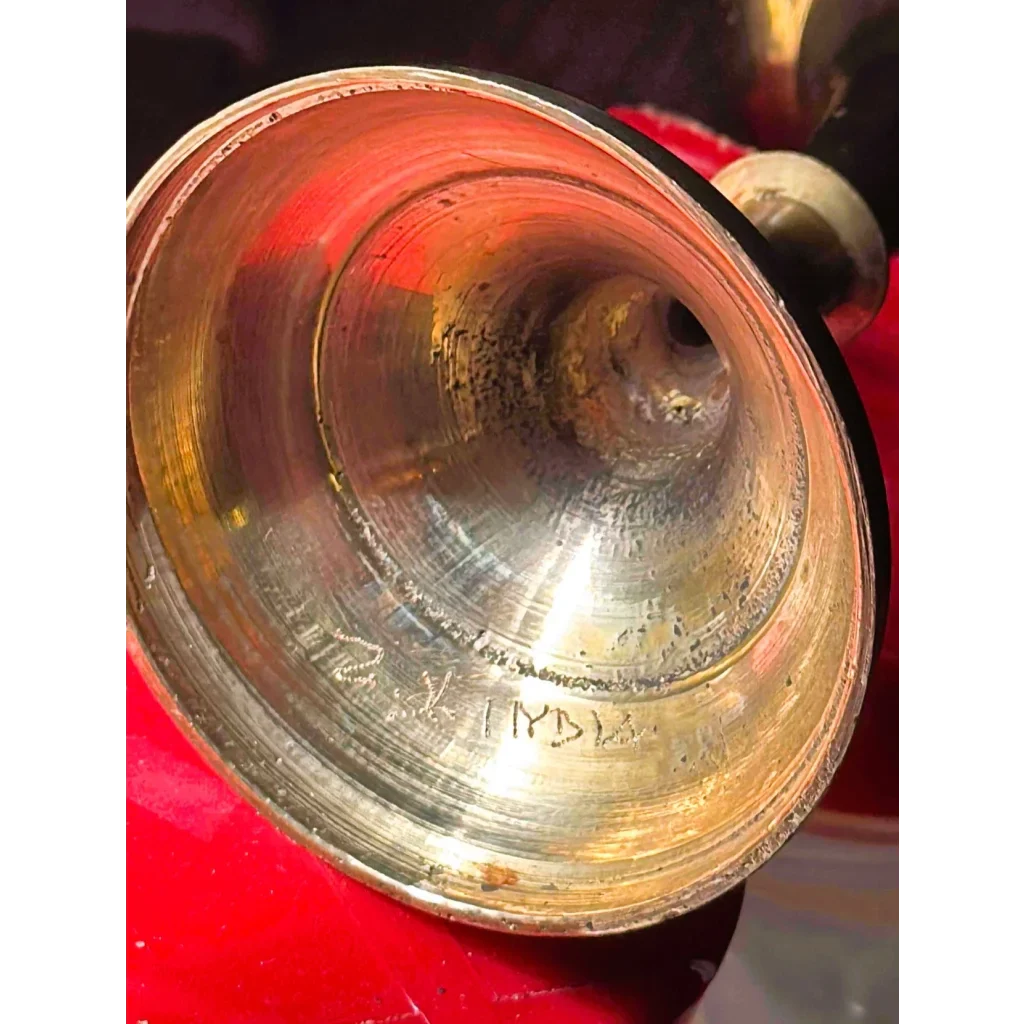 Exquisite Middle Eastern Brass Chalice with Floral Engravings