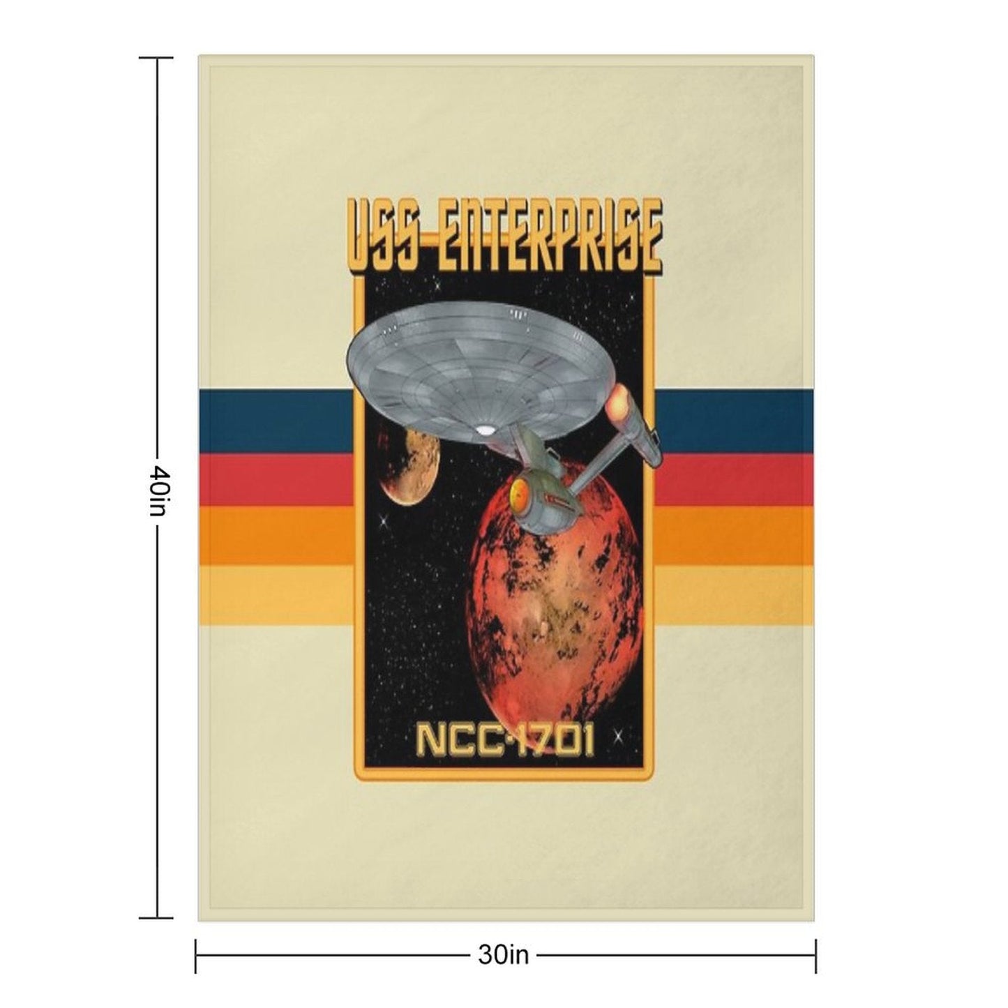 USS Enterprise NCC-1701 Throw Blanket