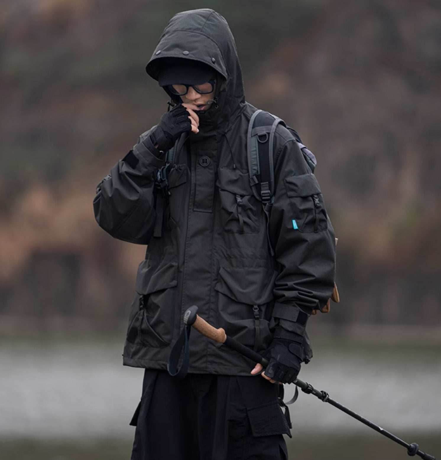 APEJ8 Black Tactical Wilderness Jacket - Black / S