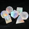 Fantasy Prism Gemstone Dice, D&D Multi-Sided Stained Glass Dice Set