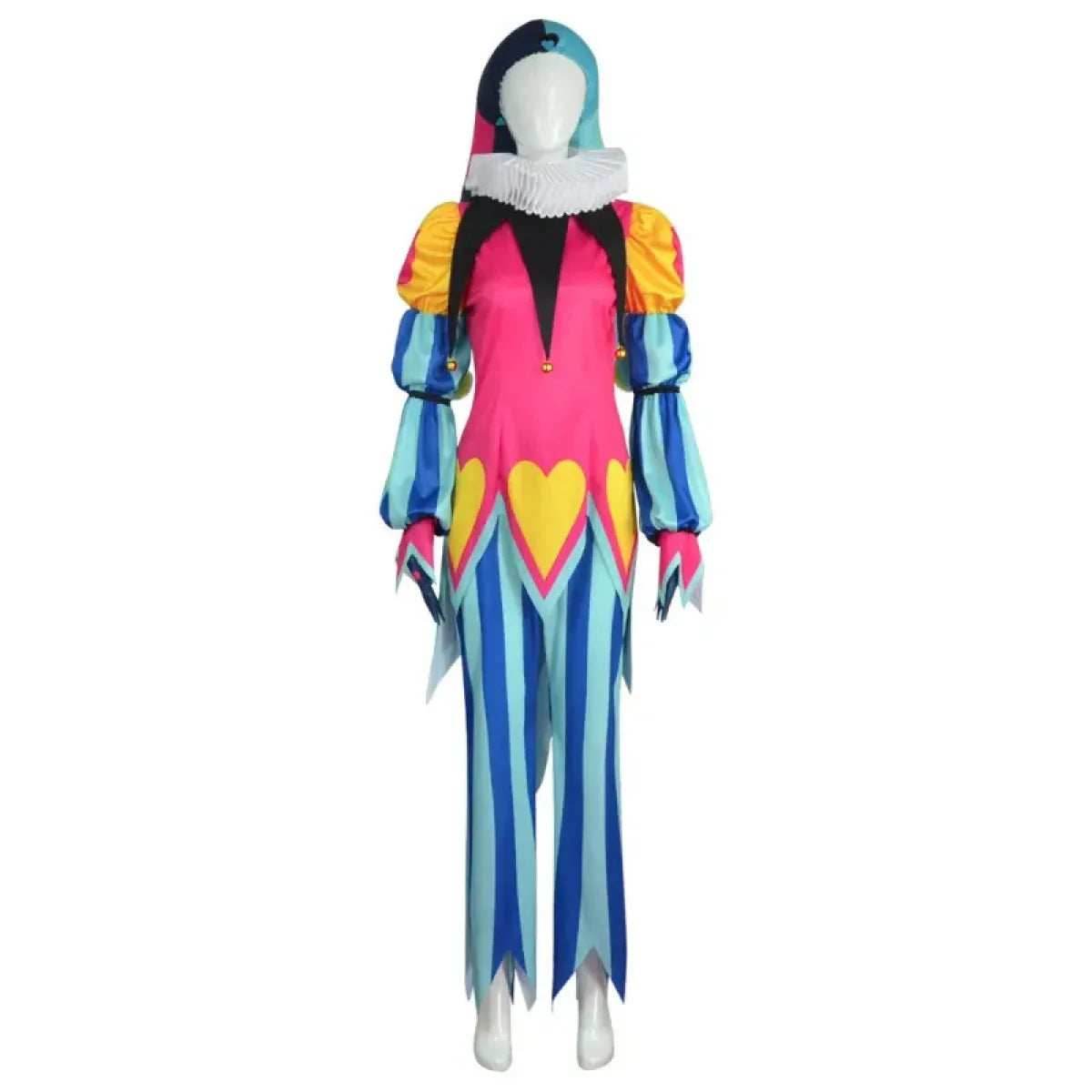 Fizzarolli Cosplay Costume – Helluva Boss Jester Outfit Full Set - S / Dolls Only