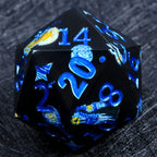 Giant Resin D20 Dice - Van Gogh Elements 35mm DND Dice