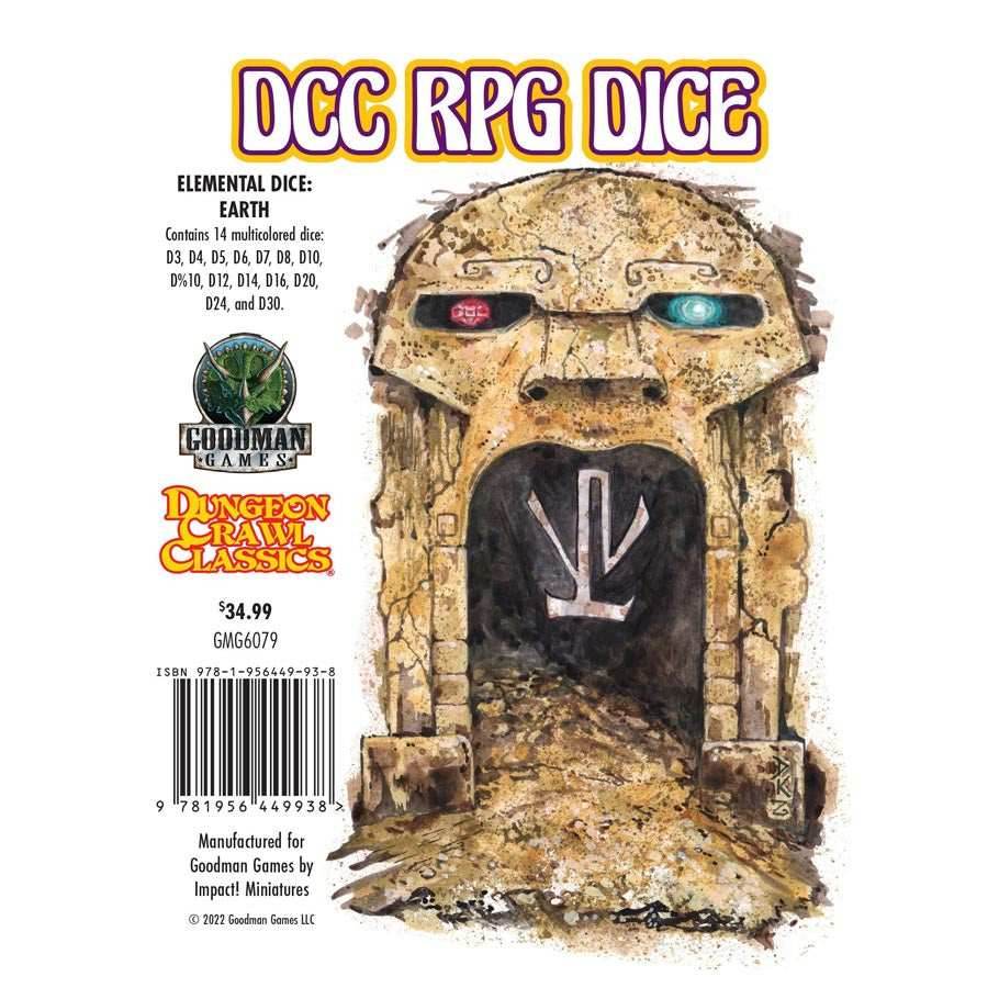 Dungeon Crawl Classics Dice: Elemental Dice - Earth - 