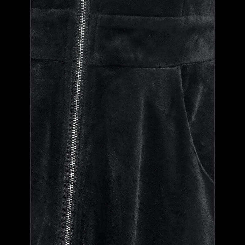 Gothic Black Devil Horn Hooded Dress - Black / S (Bust 96 cm)