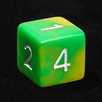 Green and yellow gradient acrylic DND dice set