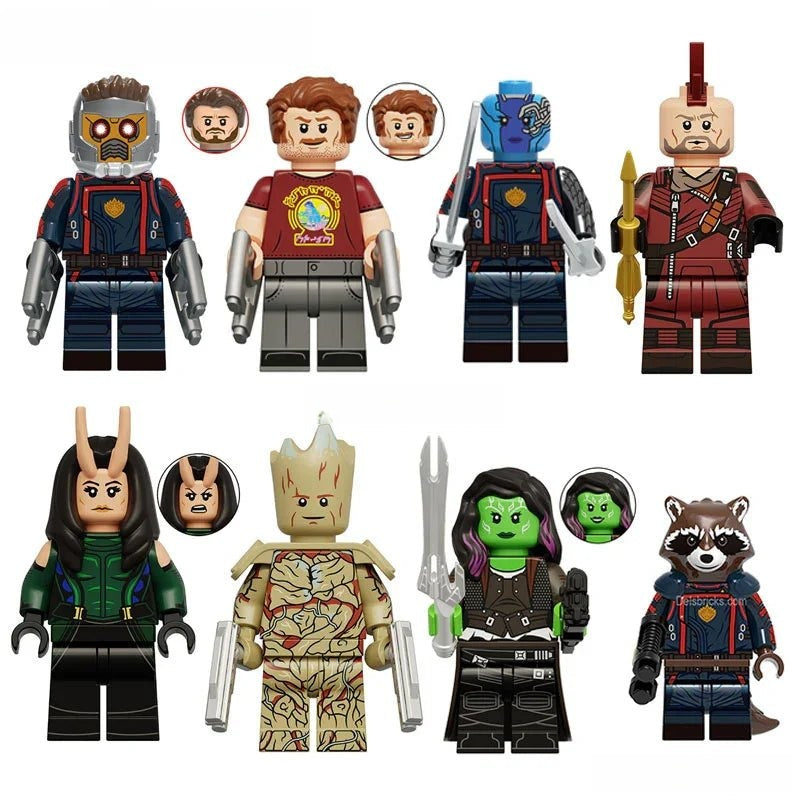 Guardians of the Galaxy set of 8 Best Lego Minifigures Custom Toys