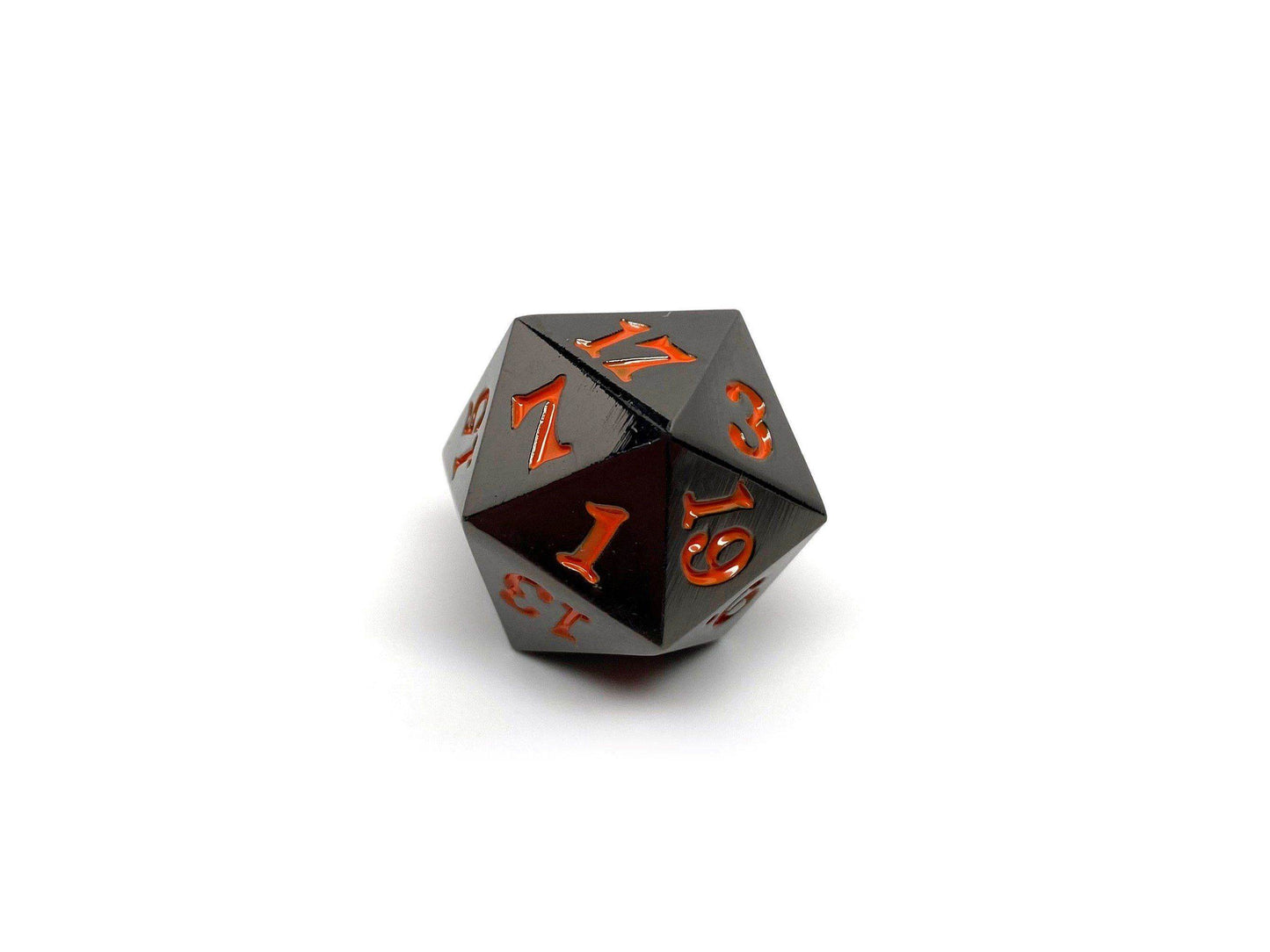 Gun Metal D20 - Signature Font - Orange Font - 