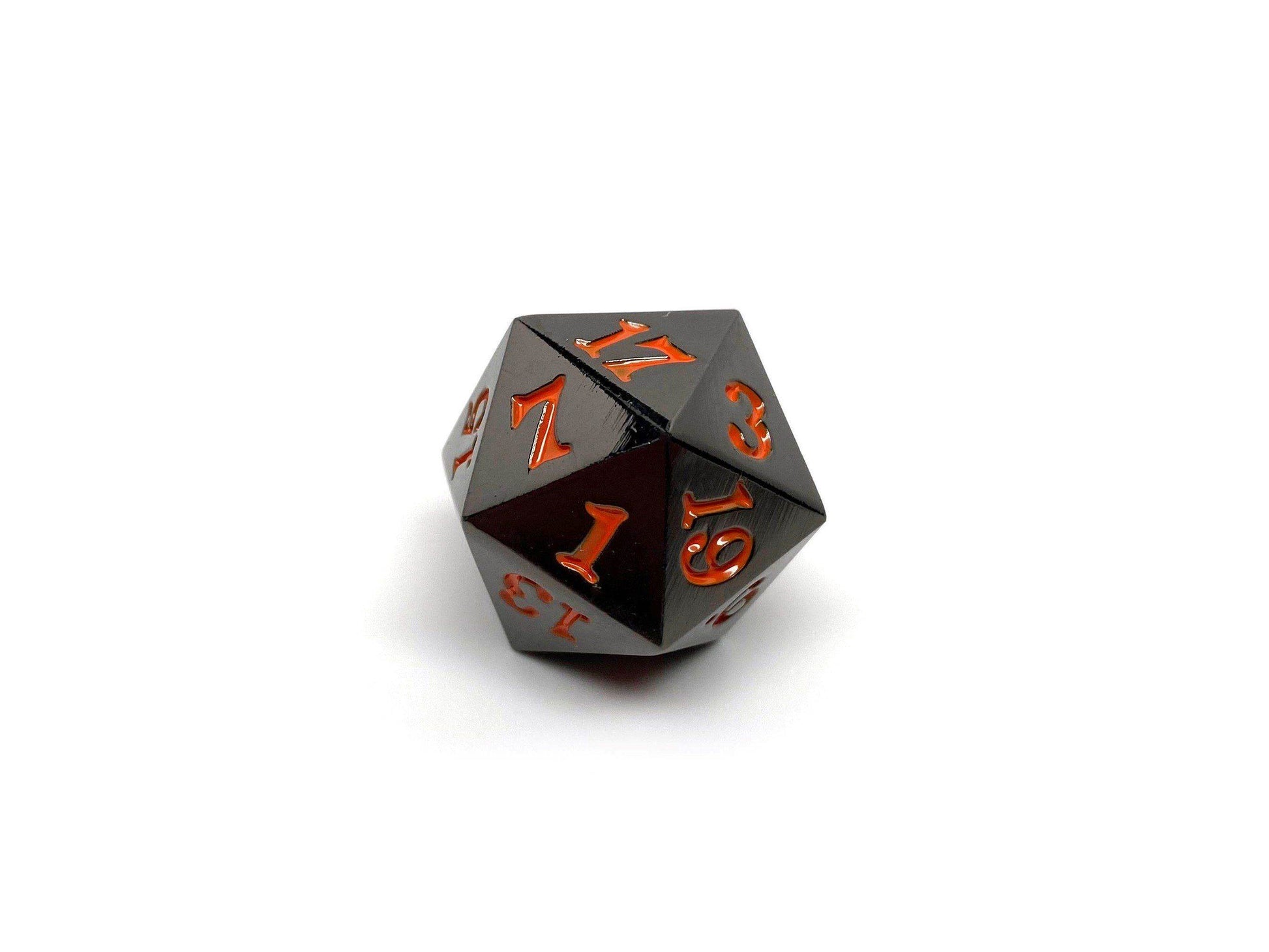 Gun Metal D20 - Signature Font - Orange Font - 