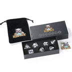Handmade Ink Painting Style Resin D&D Dice Set