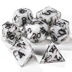 Handmade Ink Painting Style Resin D&D Dice Set