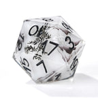 Handmade Ink Painting Style Resin D&D Dice Set
