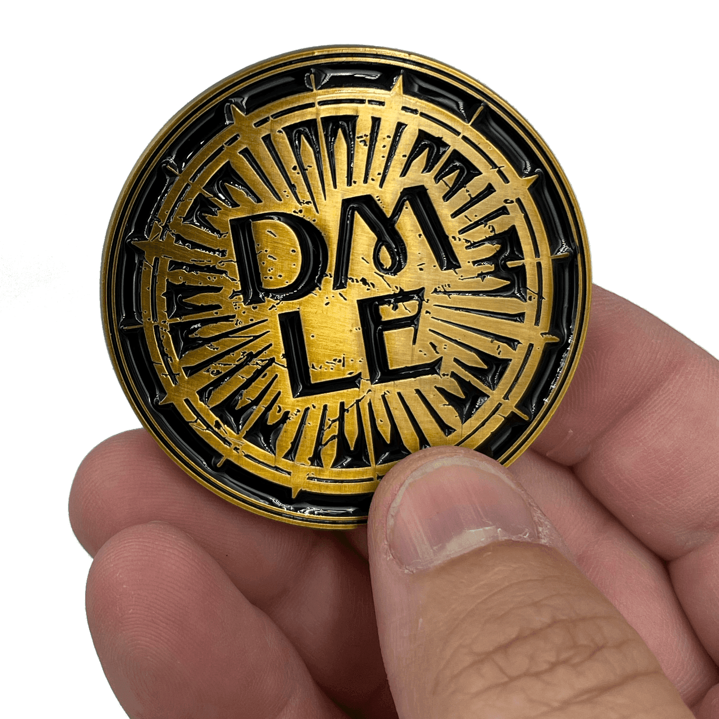 EL8-021 Department of Magical Law Enforcement DMLE Challenge Coin Antique Gold plated - 