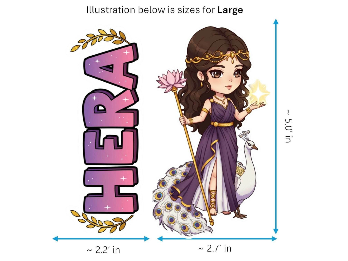Hera Sticker and Magnet – Basileia Mythkins™ – Queen of the Gods and Marriage | Waterproof & UV-Proof - Sticker / Large
