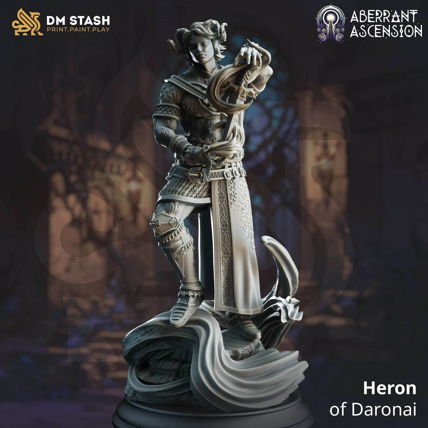Heron of Daronai (Male Nosmeni Mage) - 32mm Scale
