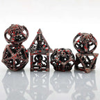 Hollow Metal DND Octopus Monster Dice Set Bloodstain
