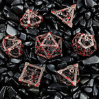 Hollow Metal DND Octopus Monster Dice Set Bloodstain