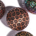 Hollow Metal Dragon D100 Dice 50mm Spherical Red Copper