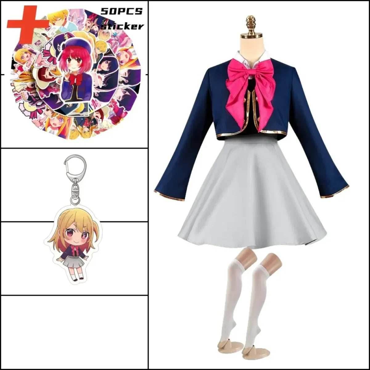 OSHI NO KO Ai Hoshino Cosplay Costume - Hoshino Rubii Arima Kana Lolita Dress - A4 / XS / Nearest Warehouse