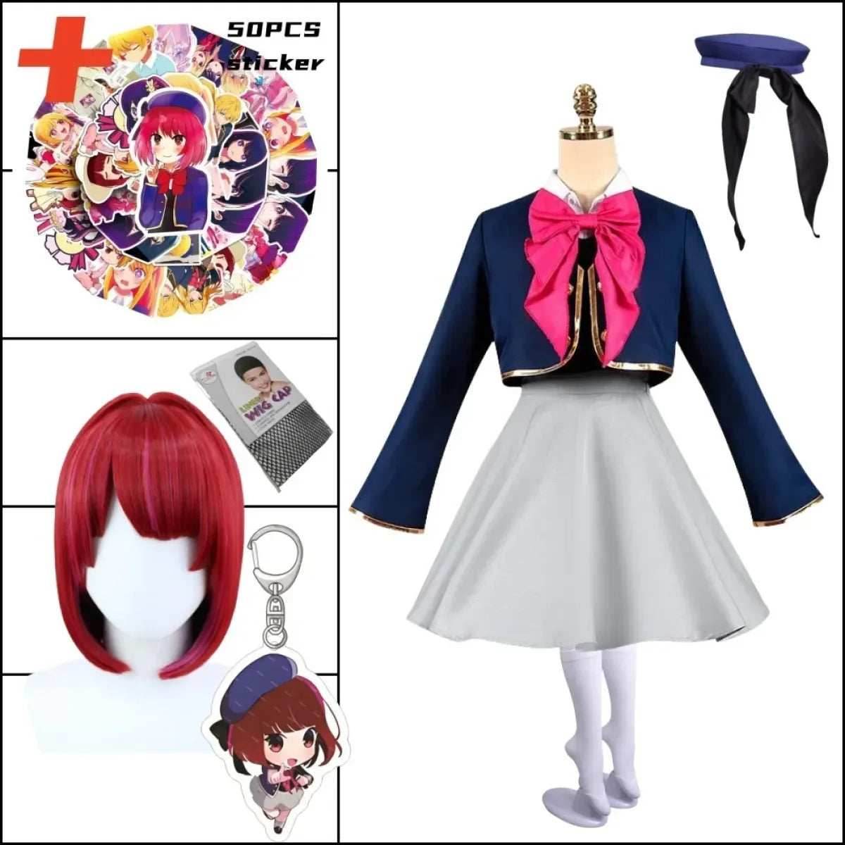 Hoshino Rubii Cosplay Costume - Oshi no Ko Anime JK Uniform Dress - A4 / XS / CHINA | hoshino rubii