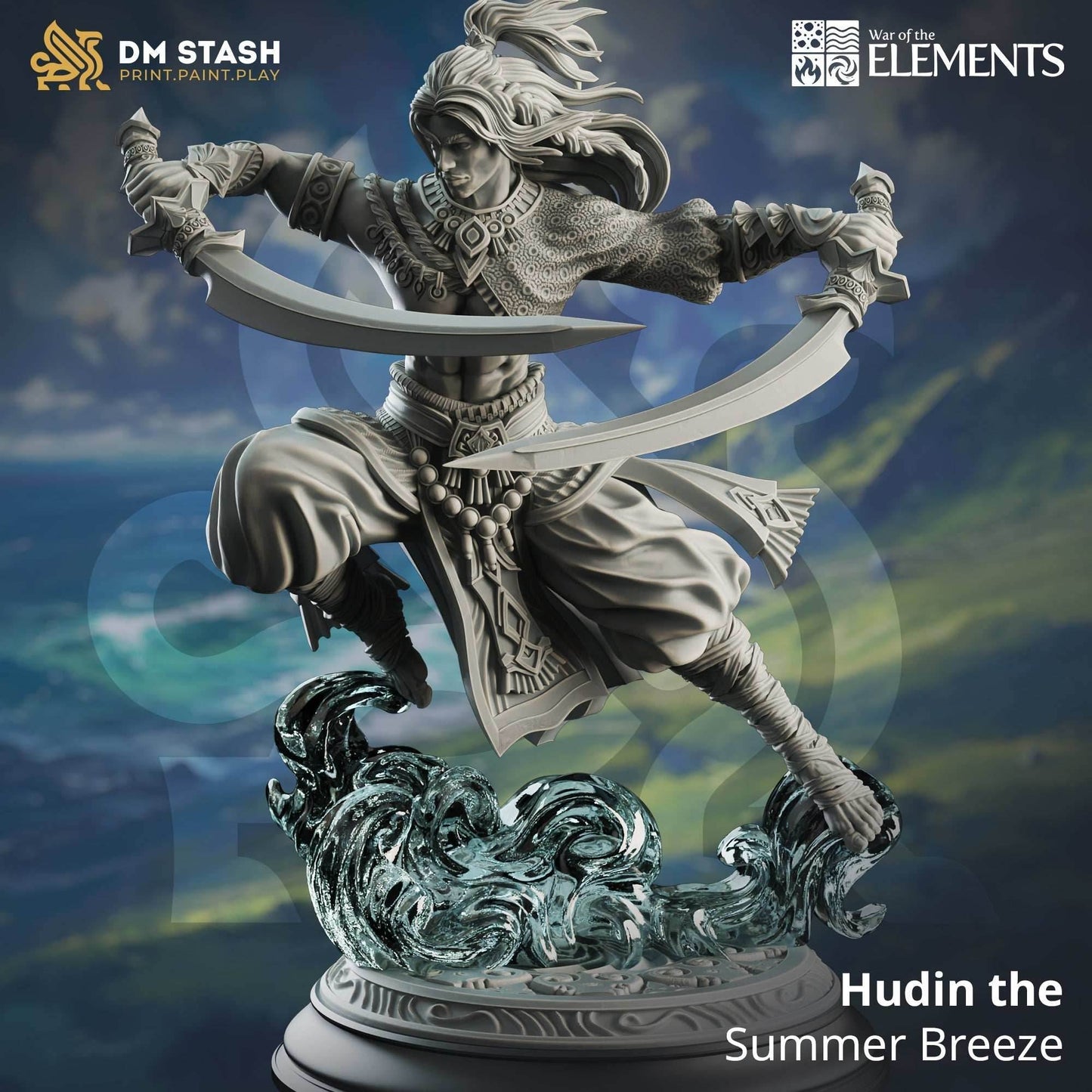 Hudin, the Summer Breeze (Male Air Elemi) - 32mm Scale