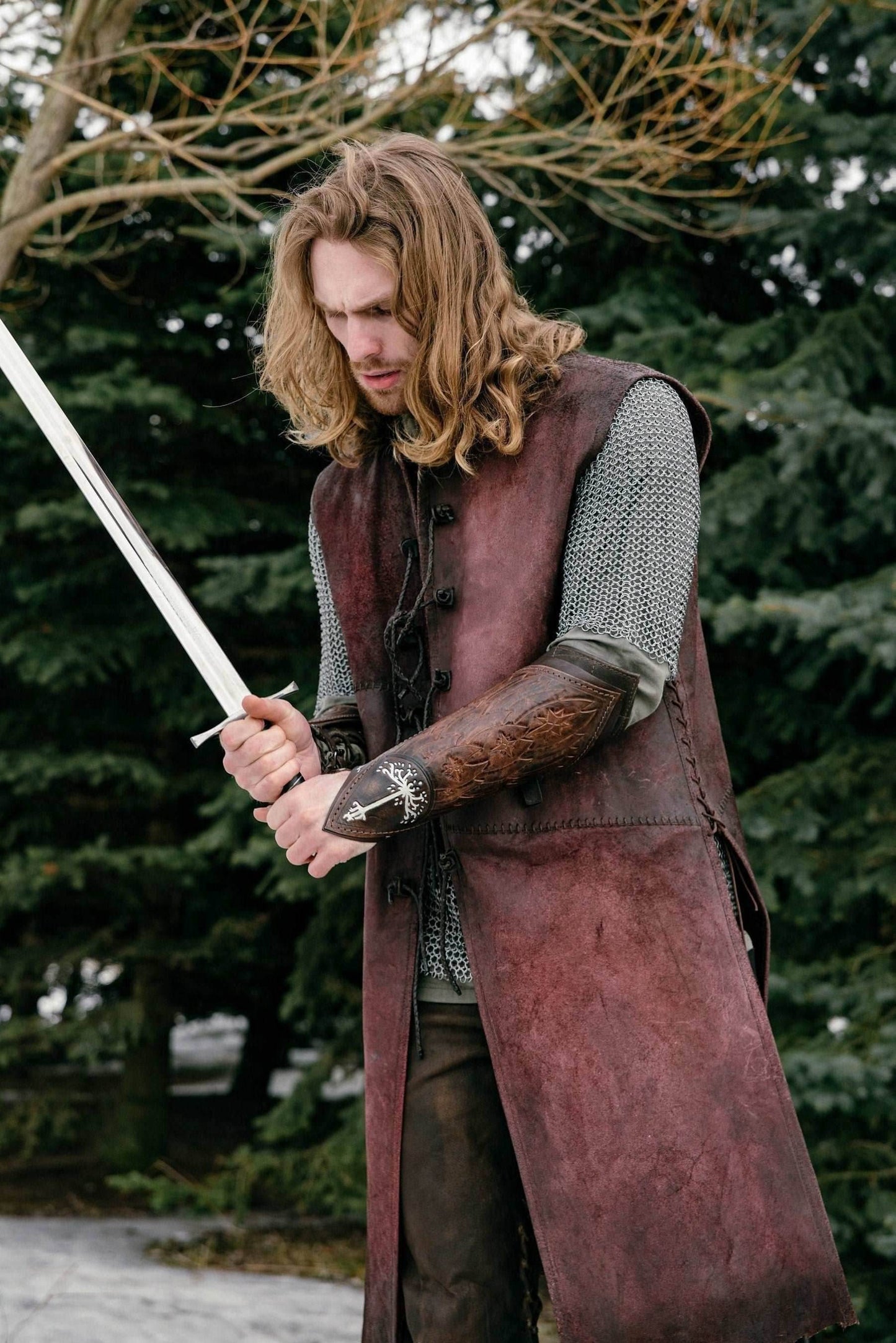 Aragorn leather vest (Lord of the Rings) - XS