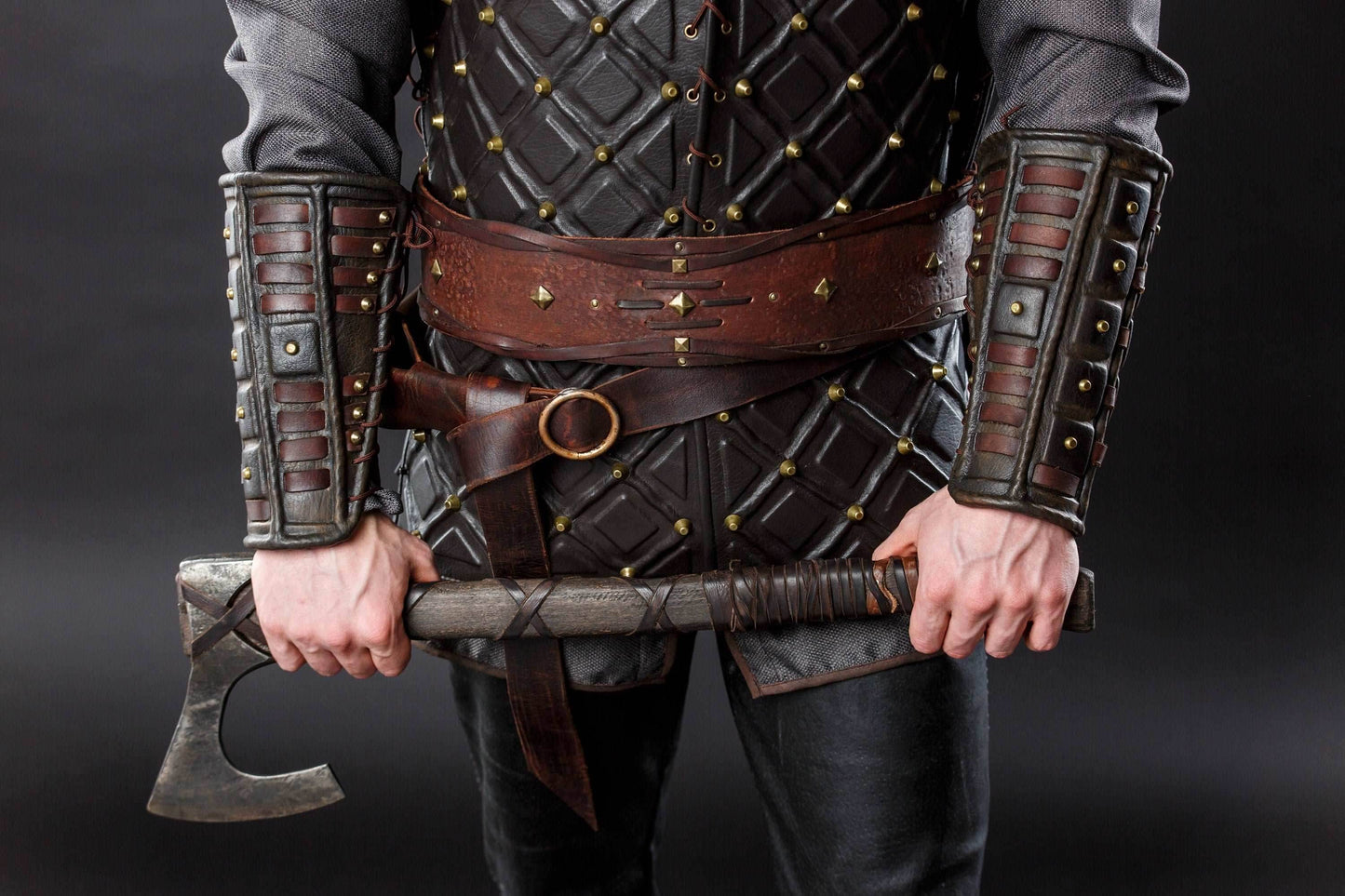 Bjorn leather wide belt - brown (like on foto)