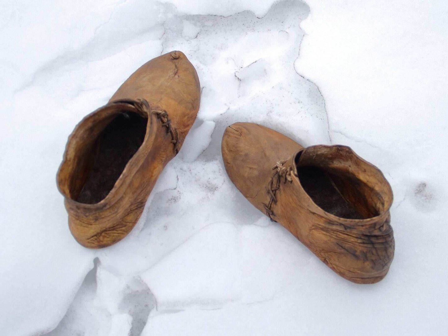 Medieval leather boots with soft sole - Beige (pictured) / 5