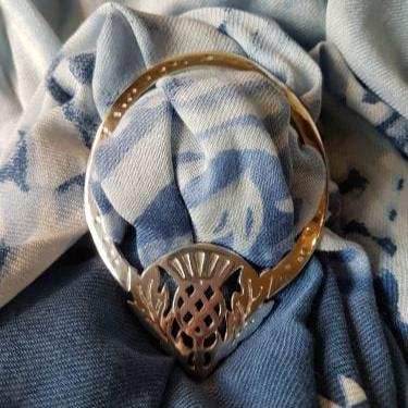 Celtic Thistle Scarf Ring - 