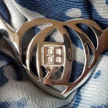 Celtic Mackintosh Heart Scarf Ring - 
