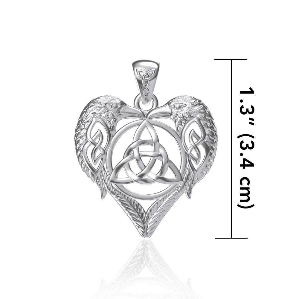 Celtic Raven Lovers Necklace - 18