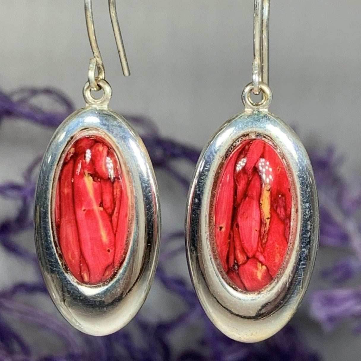 Heathergems Celtic Teardrop Earrings - Red