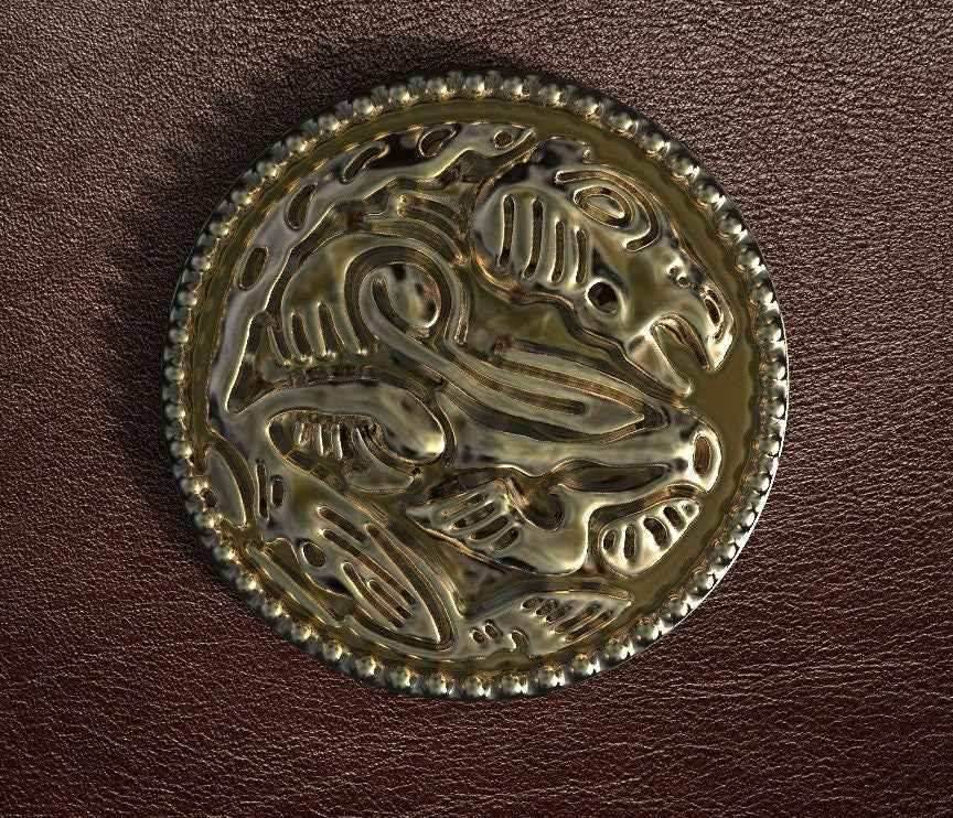 Khal Drogo medallion buckle belt - brown (like on foto)
