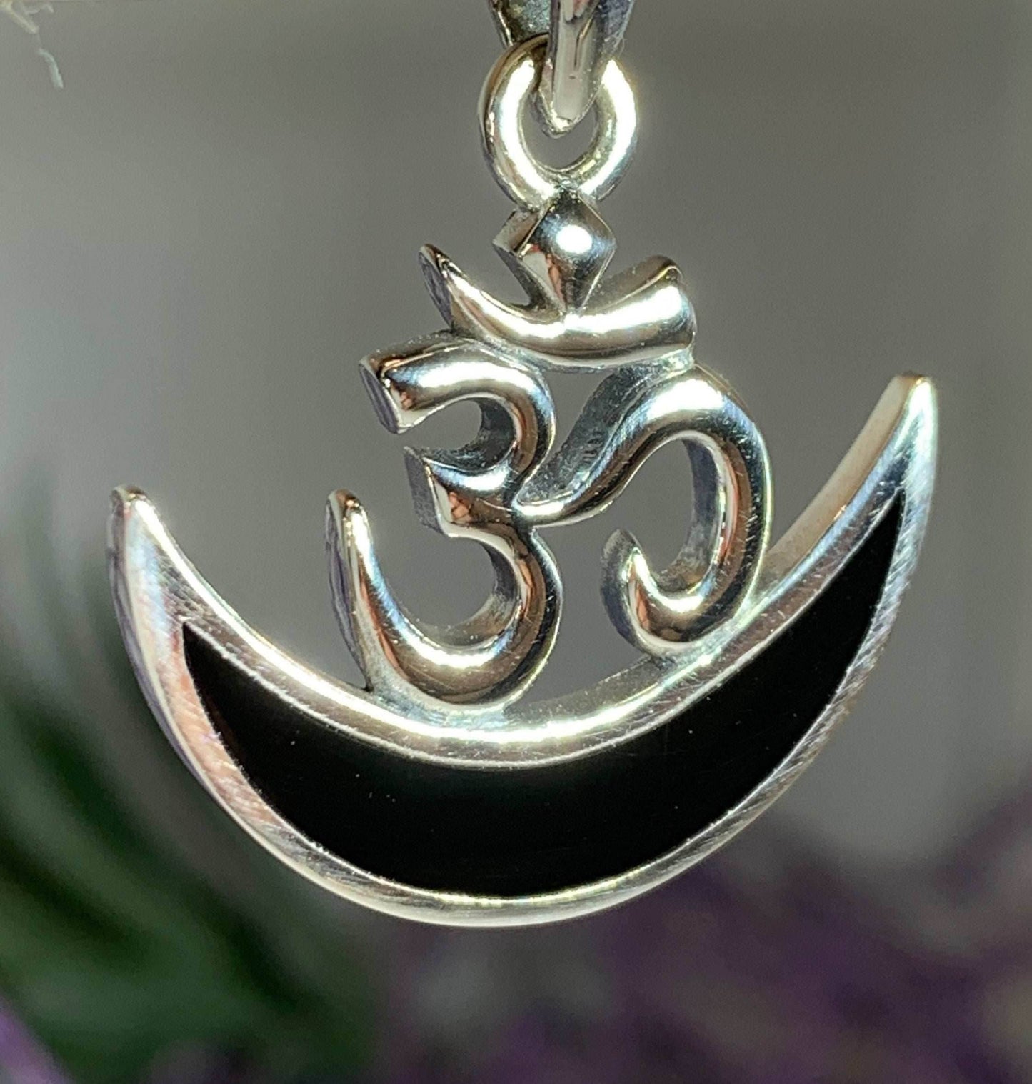 Moon Om Necklace - Black Onyx