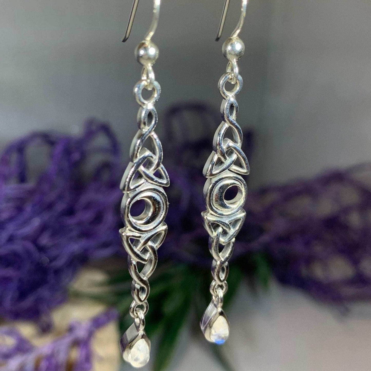 Galette Celtic Moon Earrings - 
