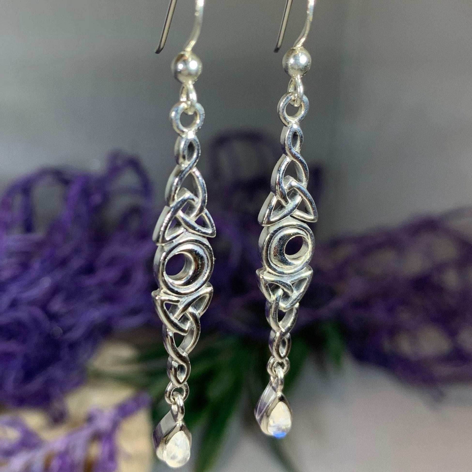 Galette Celtic Moon Earrings - 