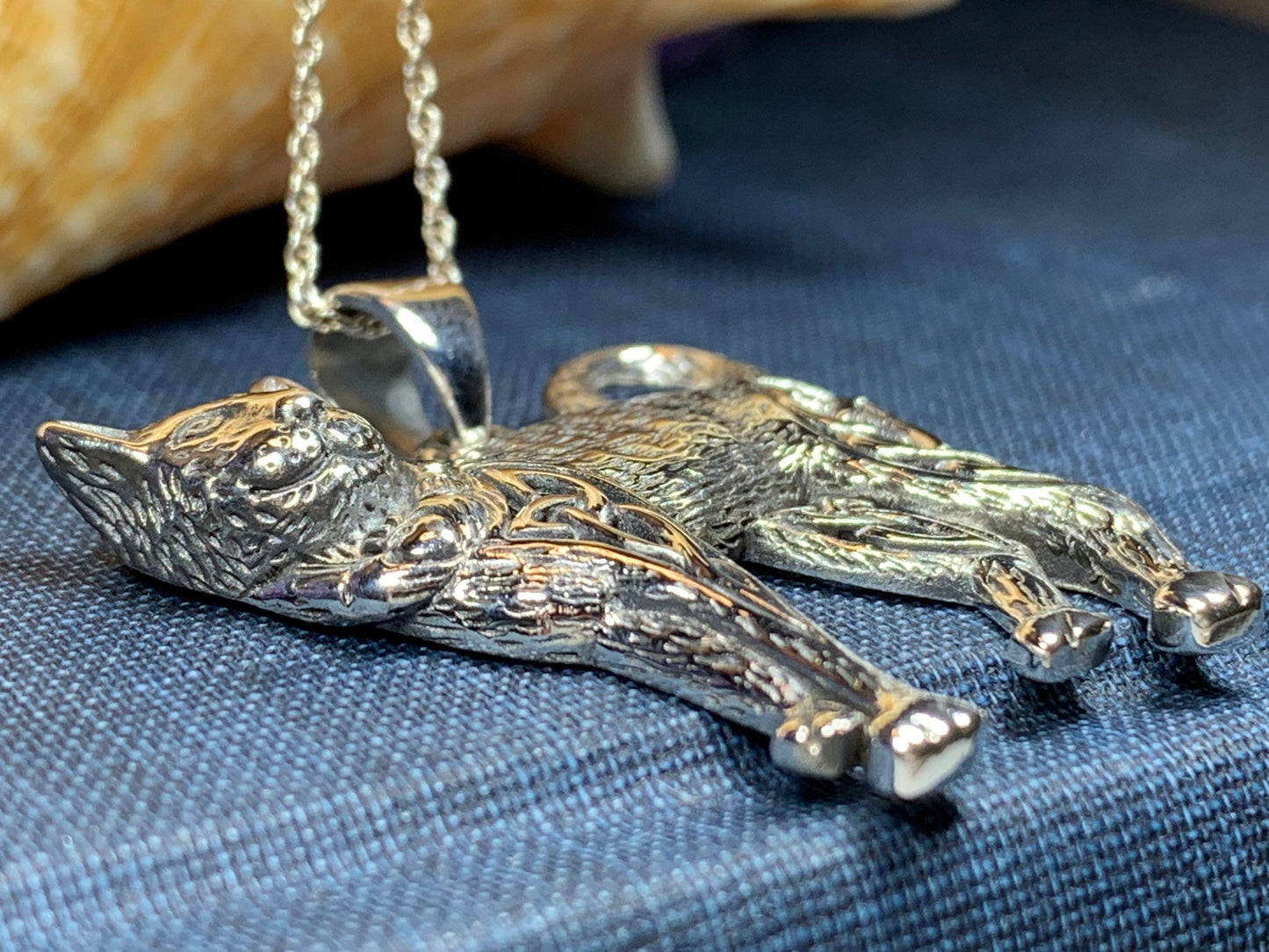 Tabitha Celtic Knot Cat Necklace