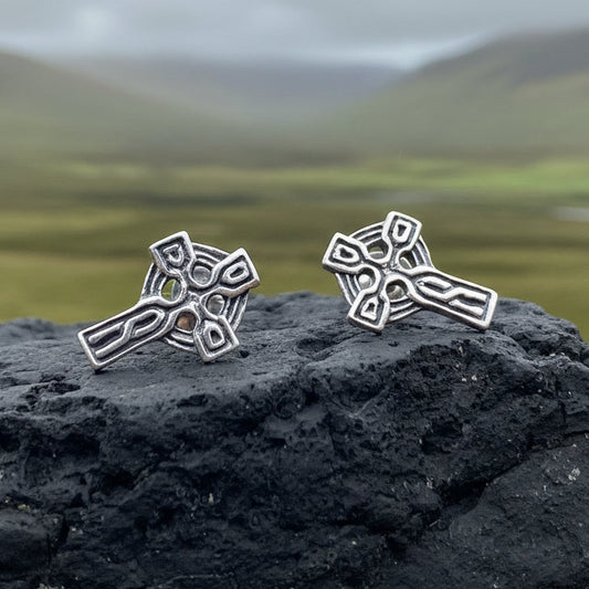Celtic Cross Stud Earrings