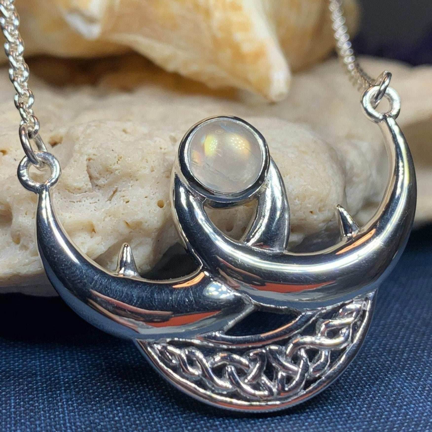 Beauty of Triple Moon Necklace - Amethyst