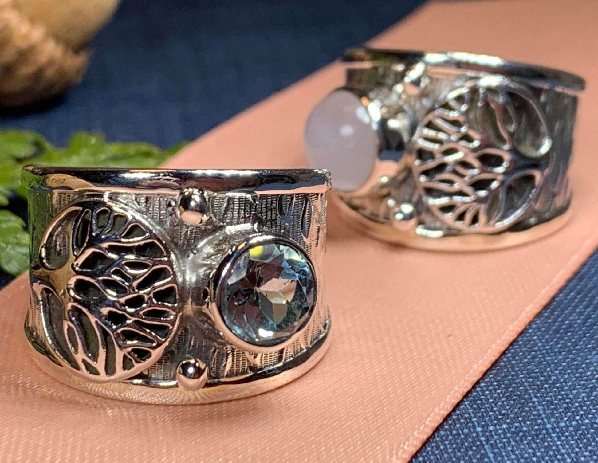 Earth Mother Tree of Life Ring - 7 / Topaz