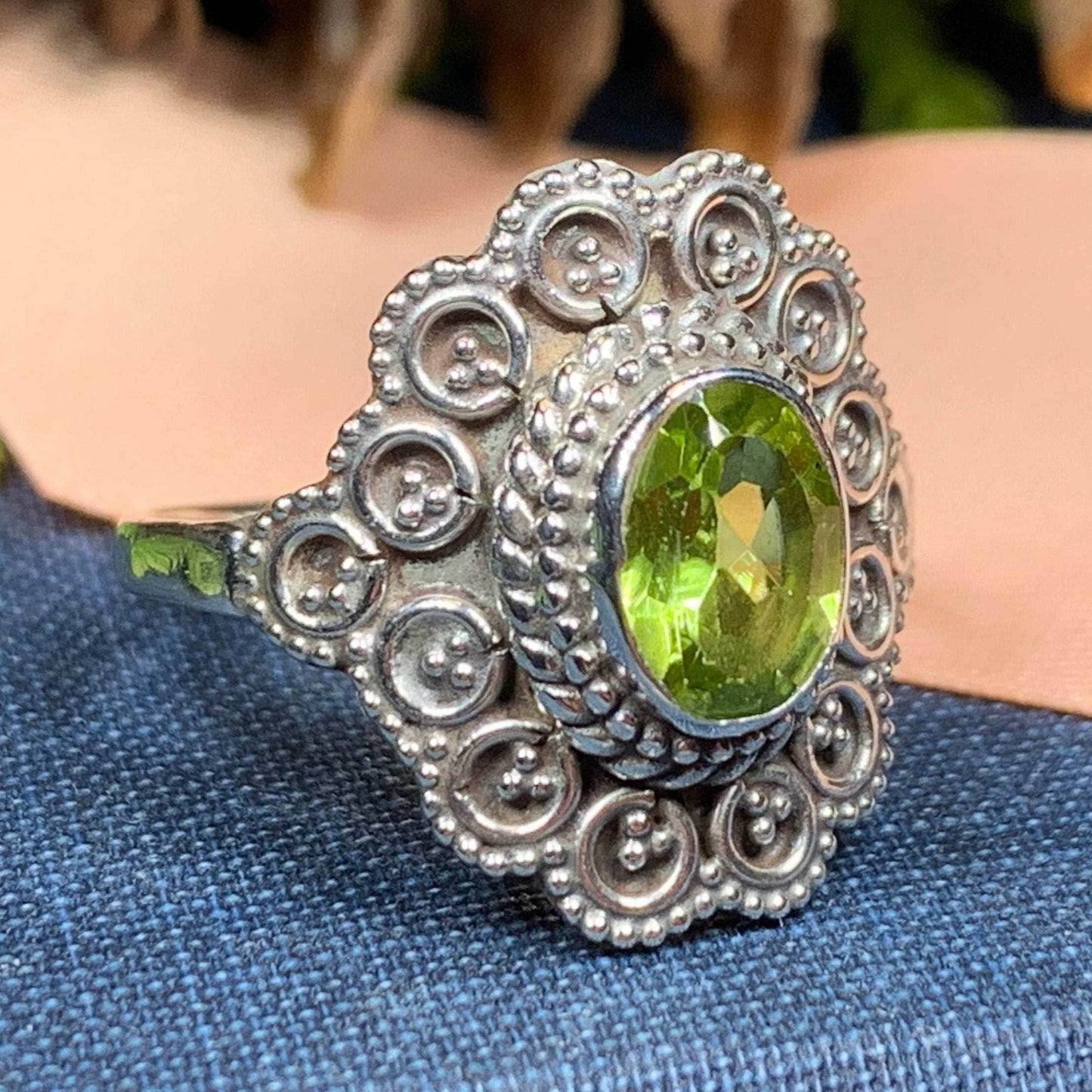 Celtic Queen Ring - 8 / Blue Topaz