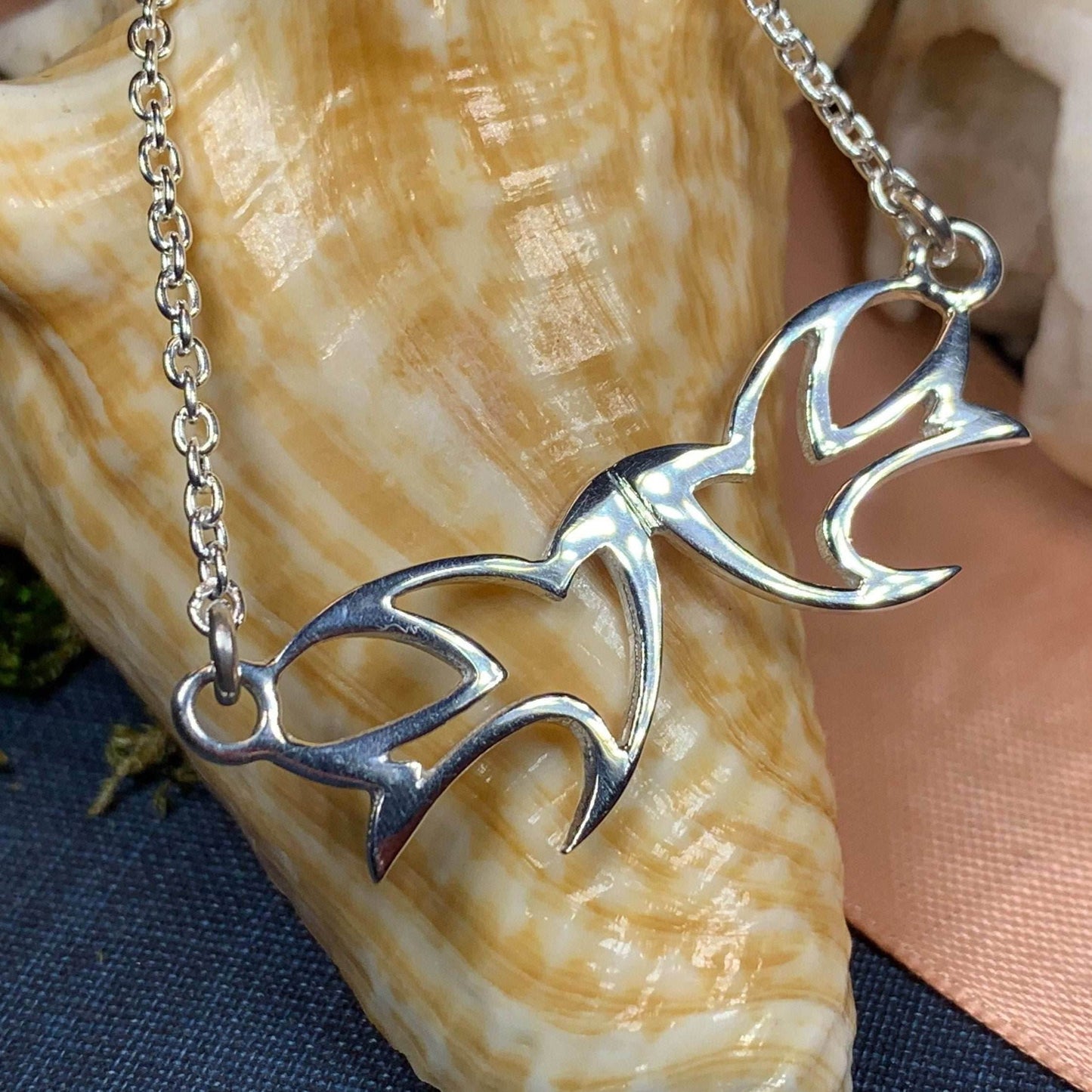Iona Abbey Peace Doves Necklace - 