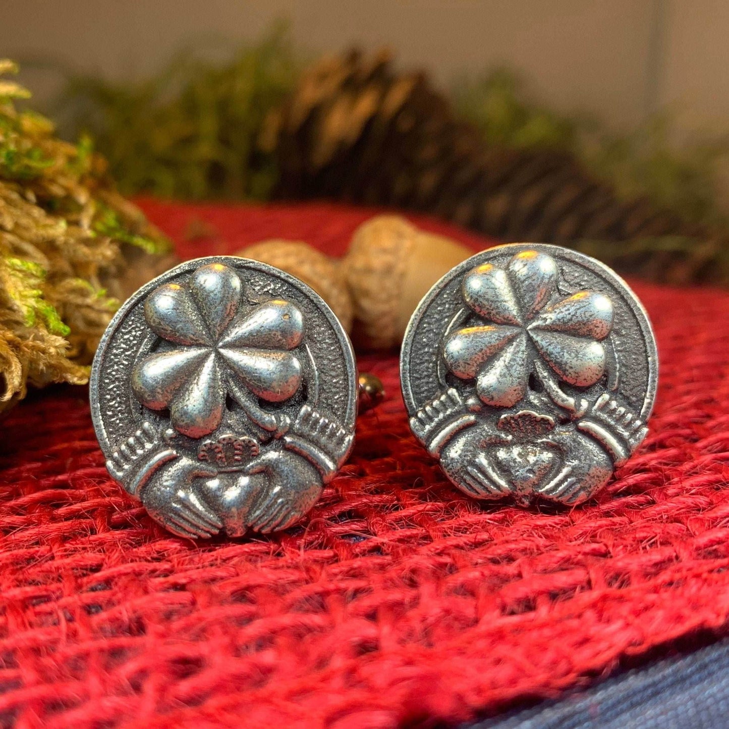 Irish Shamrock Cuff Links - 