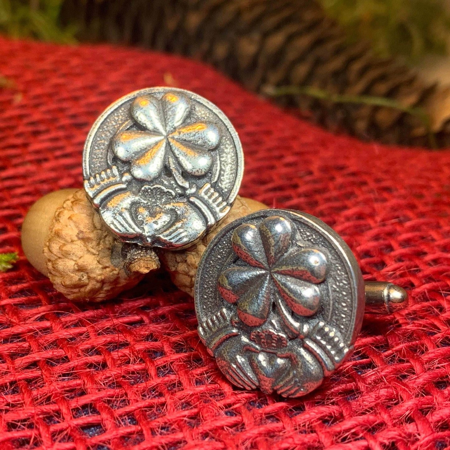 Irish Shamrock Cuff Links - 