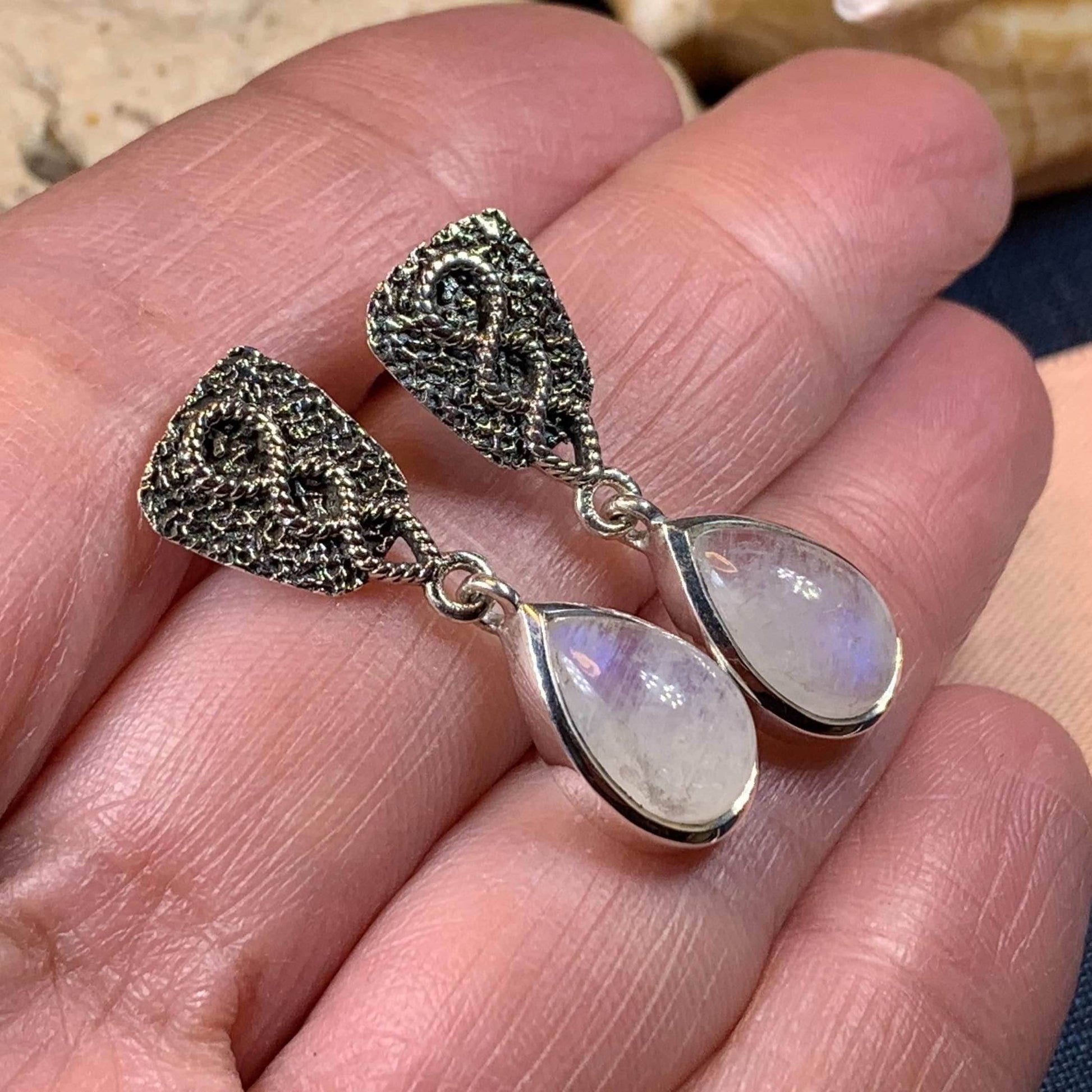 Adamaris Celtic Moonstone Earrings - 