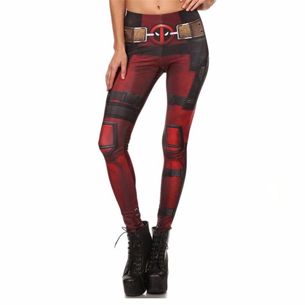 Death Pool Leggings | Yoga Pants | Cosplay Stretchy - Small