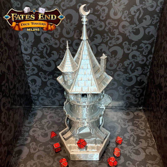 Fates End Wizard Dice Tower - Green Bronze / Without Tray